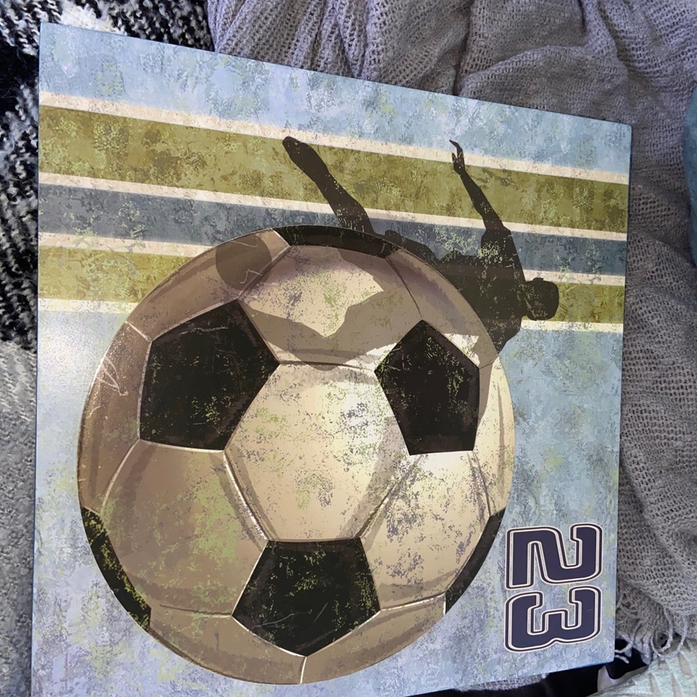 Soccer Plaque and sports book ends bundle